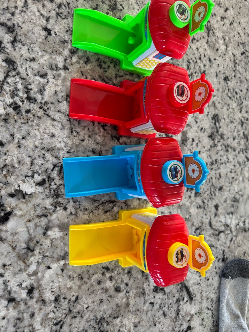 Tayo bus garages - Red, Blue, Yellow, Green Play Set